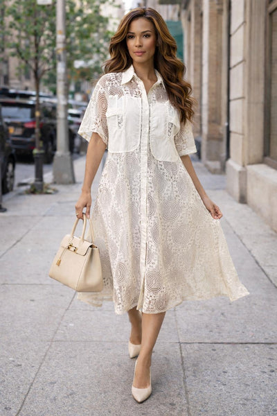 E8012 LACE DRESS (BLK, WHT)