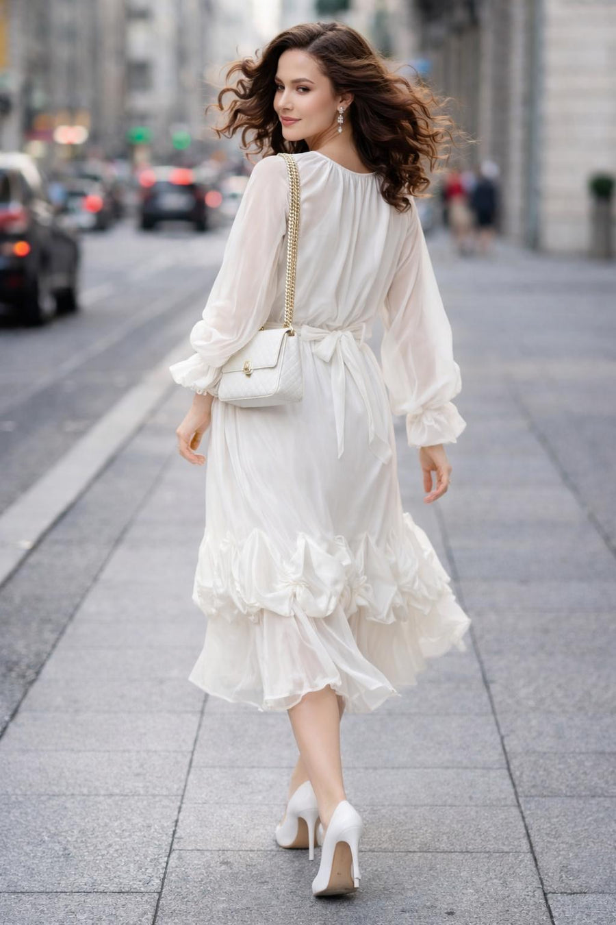 CH0032 BILLOWY MIDI DRESS