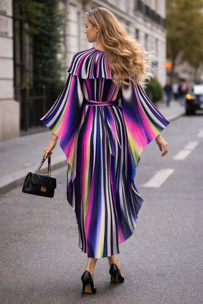 NY0043 3D SWIRL BATWIG DRESS