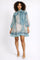 GF14741 TIE NECK ORGANZA MINI DRESS