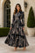 TL9085 ORNATE SCARF-PRINT MAXI DRESS