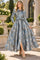 GF17862 TROPICAL FERN BROCADE MAXI DRESS (SPRING)