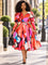 SY1005 ABSTRACT GEOMETRIC PRINT MIDI DRESS