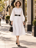Q1347 MIDI DRESS (BEIGE, WHT, BLK)