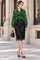 K5010B BOW APPLIQUÉ SHEER OVERLAY MIDI SKIRT (BLK, WHT)
