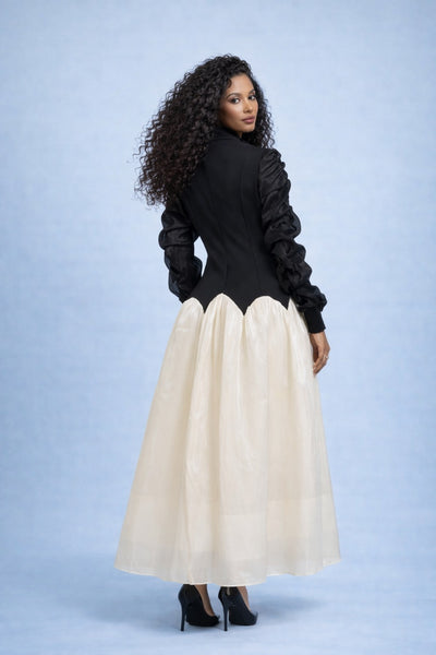 X7859 TWO TONE QUEEN MAXI DRESS