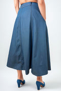 E73052 DENIM FLARED SKIRT