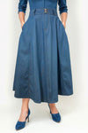 E73052 DENIM FLARED SKIRT