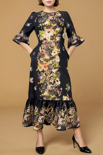 GF1054 FLORAL PRINT DRESS