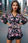 X7995 FLORAL TOP / SHORTS SET