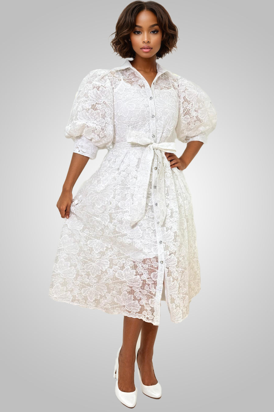 W515215 LACE DRESS N by Nancy W515215 LACE DRESS N by Nancy
