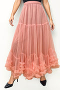 NY0009 TULLE RUFFLE SKIRT (PINK, BLK)