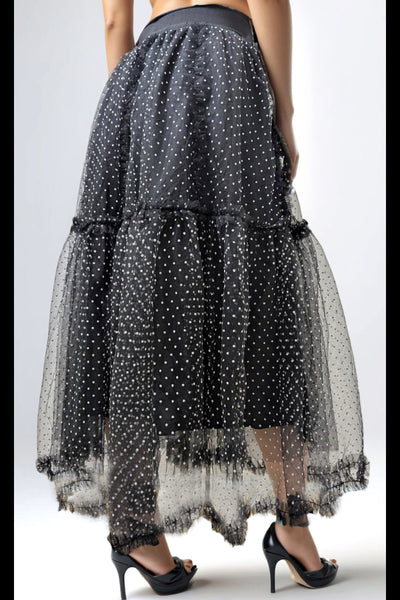 NY0011 TULLE RUFFLE SKIRT