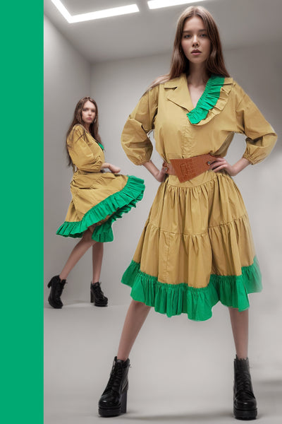 K6201 DRESS (BLK, BEIGE)