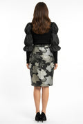 T2166 GATHERED LONG SLEEVE RIBBED TOP