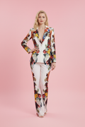 GF1520AB FITTED FLORAL JACKET / PANT SET