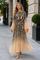 NY0096 TIGER PLEATED MAXI DRESS