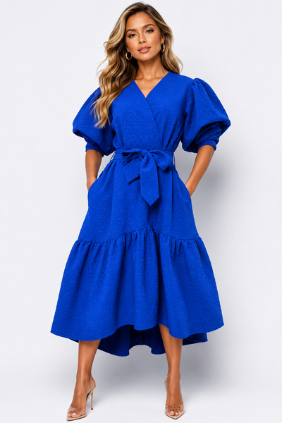 T2324 DRESS (RED, BLK, BLUE)