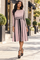 F2048 STRIPED SWEATER MIDI DRESS (PINK, NAVY)