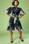 GF1261 TIERED PUFF SLEEVE DRESS