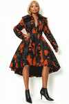 S1031 MODERN HI-LO PUFFER COAT DRESS
