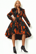 S1031 MODERN HI-LO PUFFER COAT DRESS