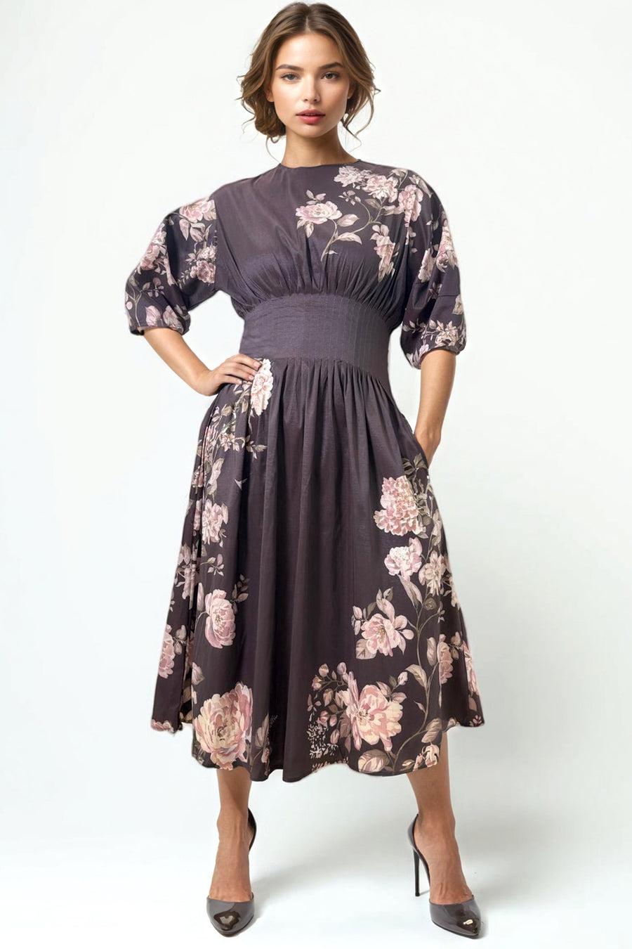 A95004 SNATCHED WAIST DRESS