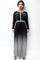 N2447 GREY OMBRE PLEATED DRESS