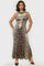 C3511 METALLIC SHIMMER SAFARI MAXI DRESS