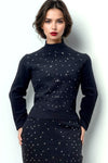 SY004 RHINESTONE CREW NECK SWEATER