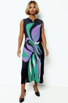 N1075 CRINKLED FLORAL DRESS