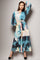 A92170 MULTICOLOR BUTTON DOWN DRESS (BLK, BLUE)