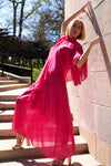 T14963 DRESS (GRN, FUCHSIA) (S, M)