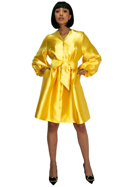 A8078B MINI JACKET DRESS (SILVER, YELLOW)