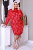 T1622 DRESS (RED, BLK, WHT)