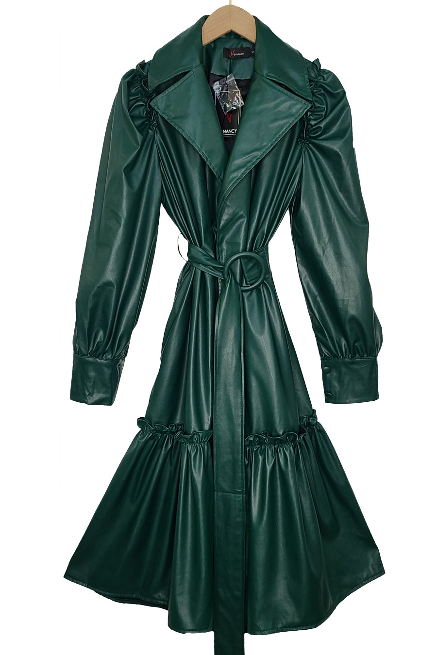 T13954 COAT DRESS (BLK, CHERRY, GRN) (S, M, XXL) N by Nancy T13954 COAT DRESS (BLK, CHERRY, GRN) (S, M, XXL) N by Nancy