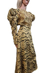 C31501 SKIRT (BLK, GOLD) (S, M)