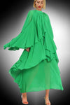T14963 DRESS (GRN, FUCHSIA) (S, M)