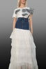 DENIM/WHITE / S